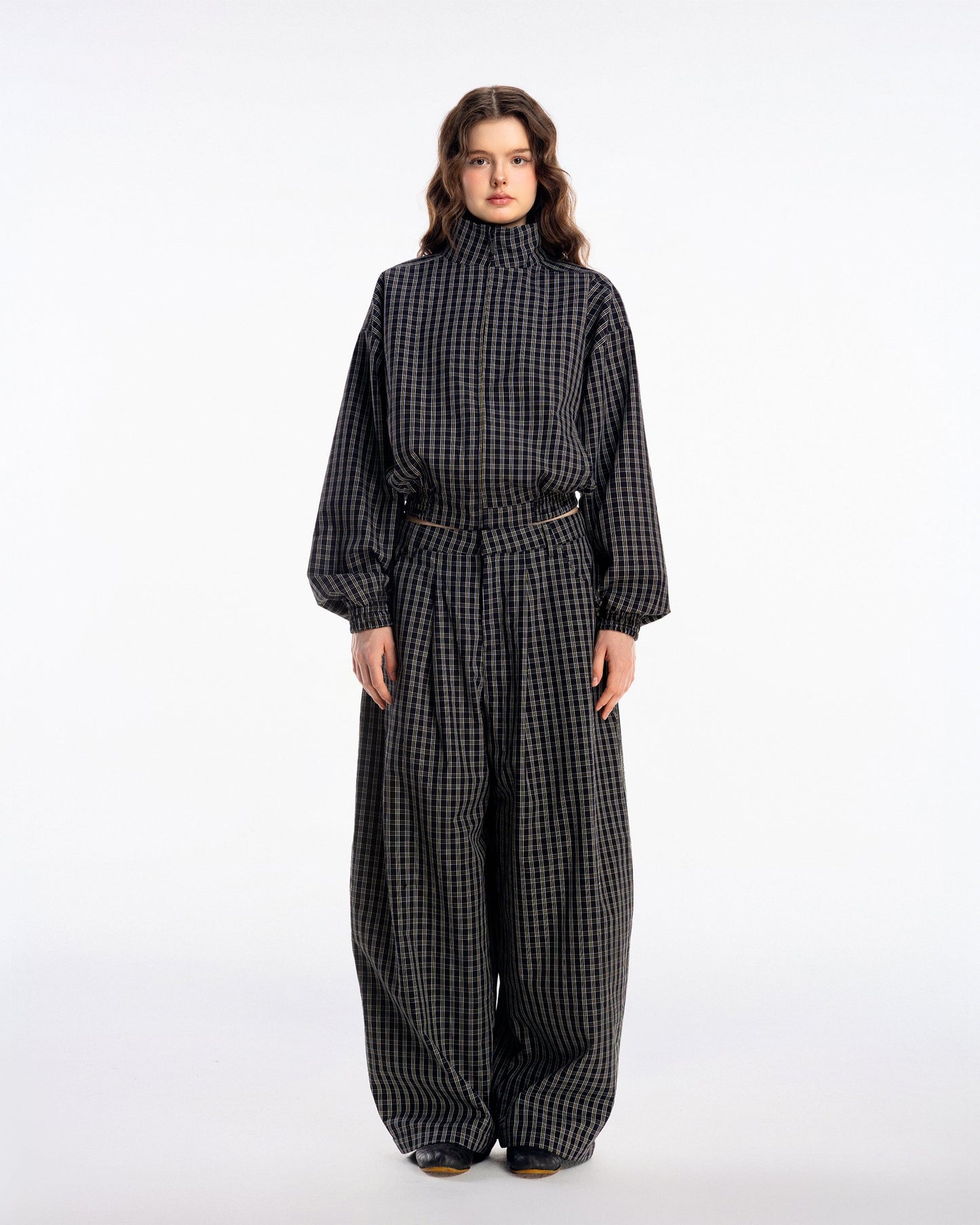 Gingham Wide Pants