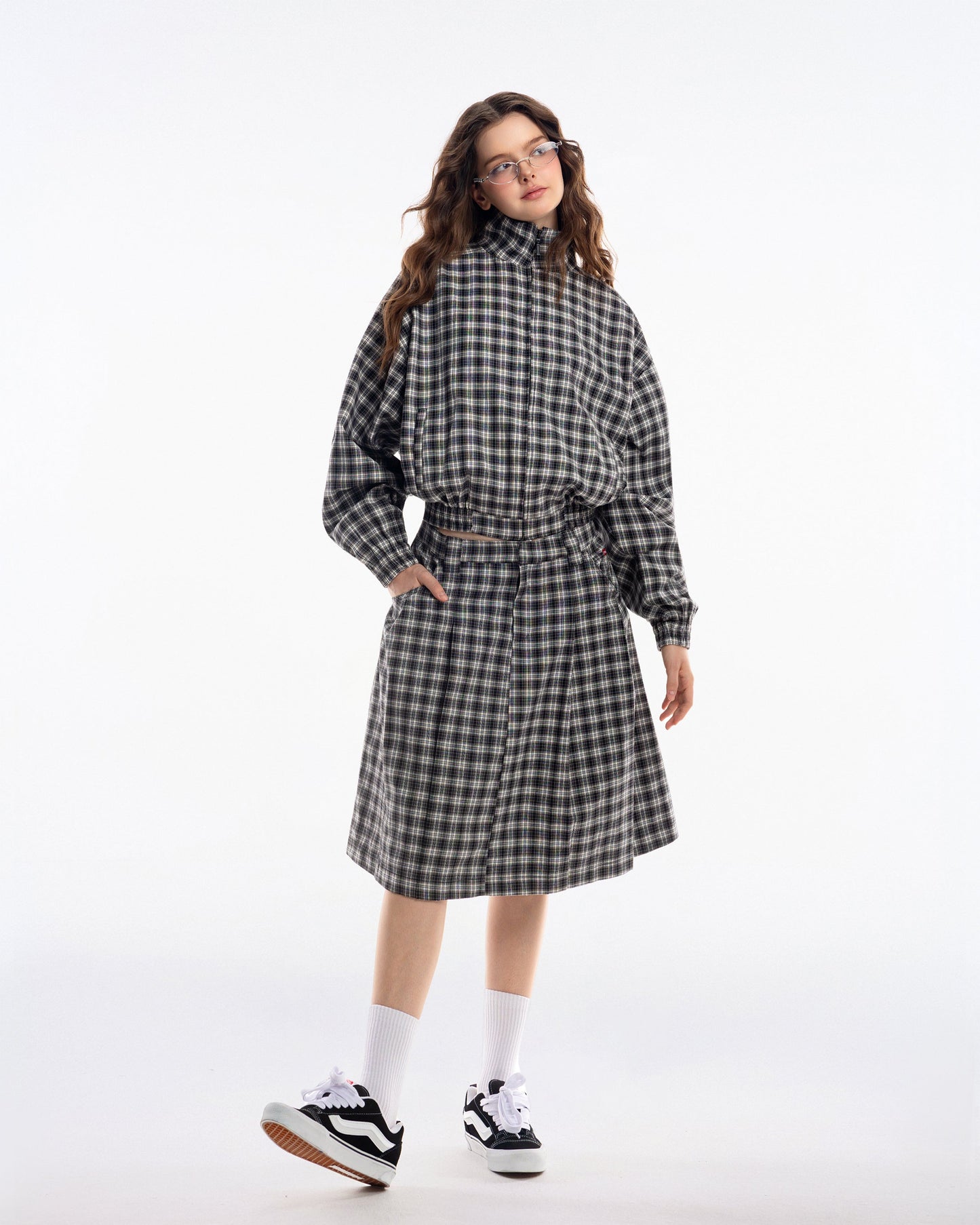 Gingham Midi Skirt