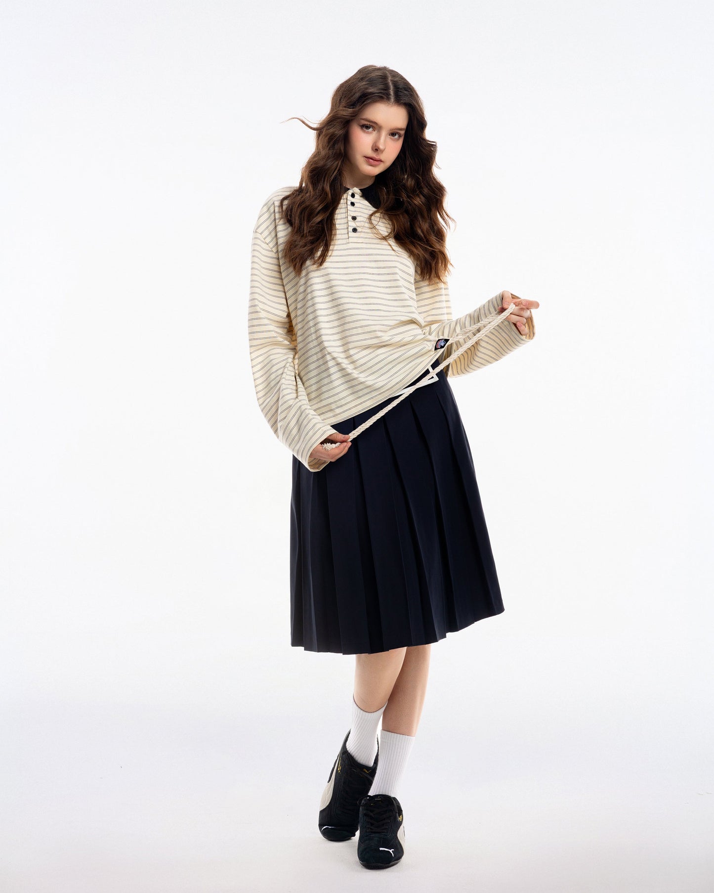 NOA Striped Polo Tee