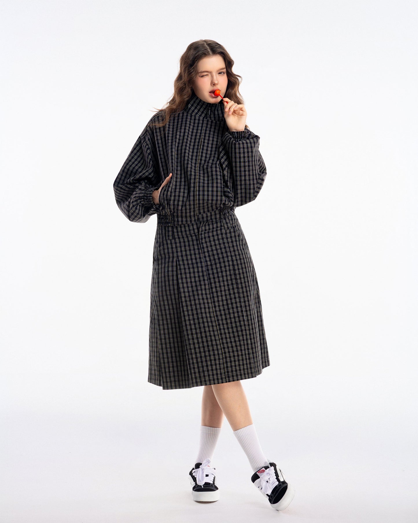Gingham Midi Skirt