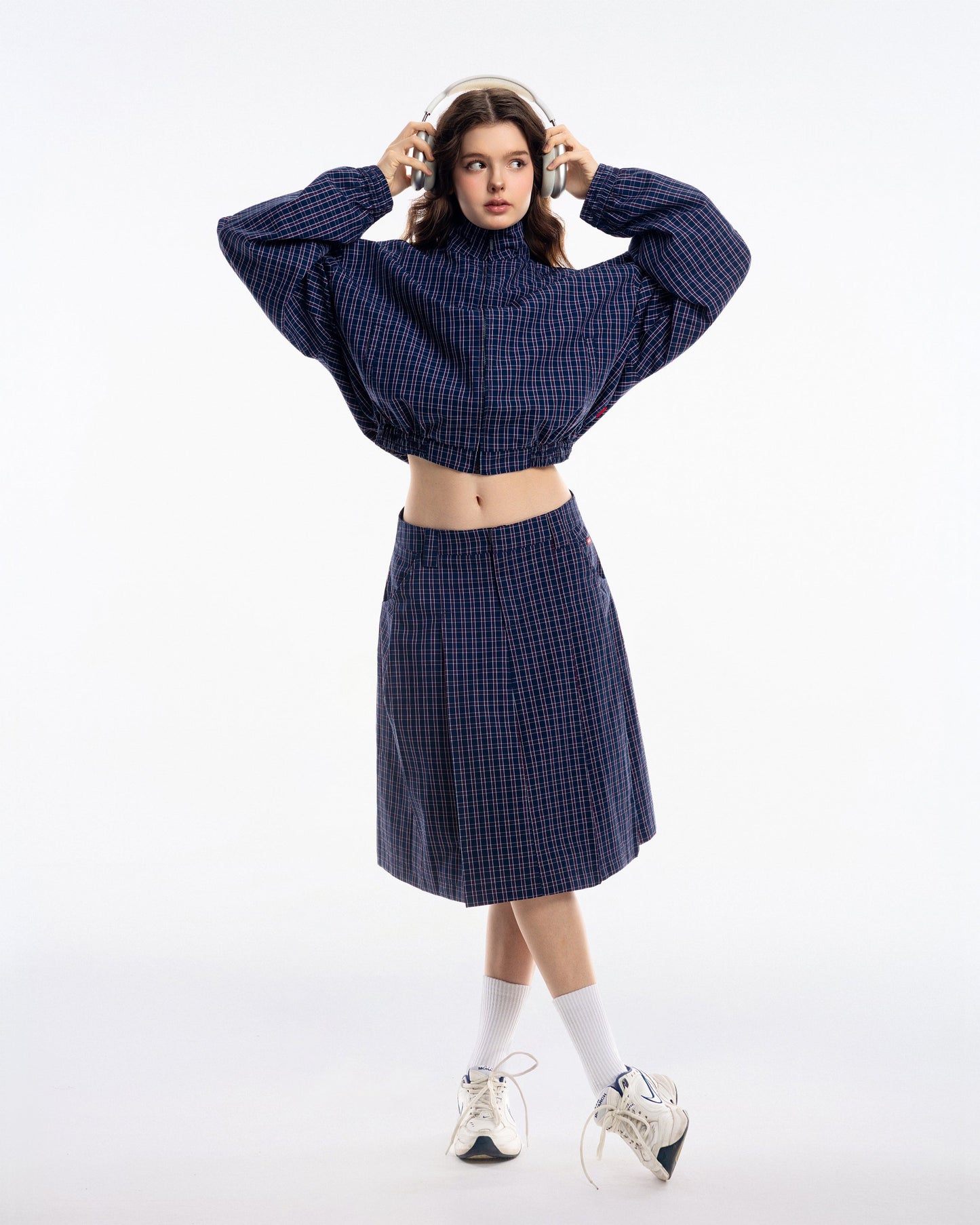 Gingham Midi Skirt