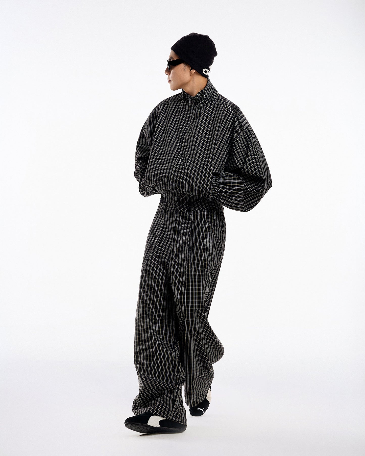 Gingham Wide Pants