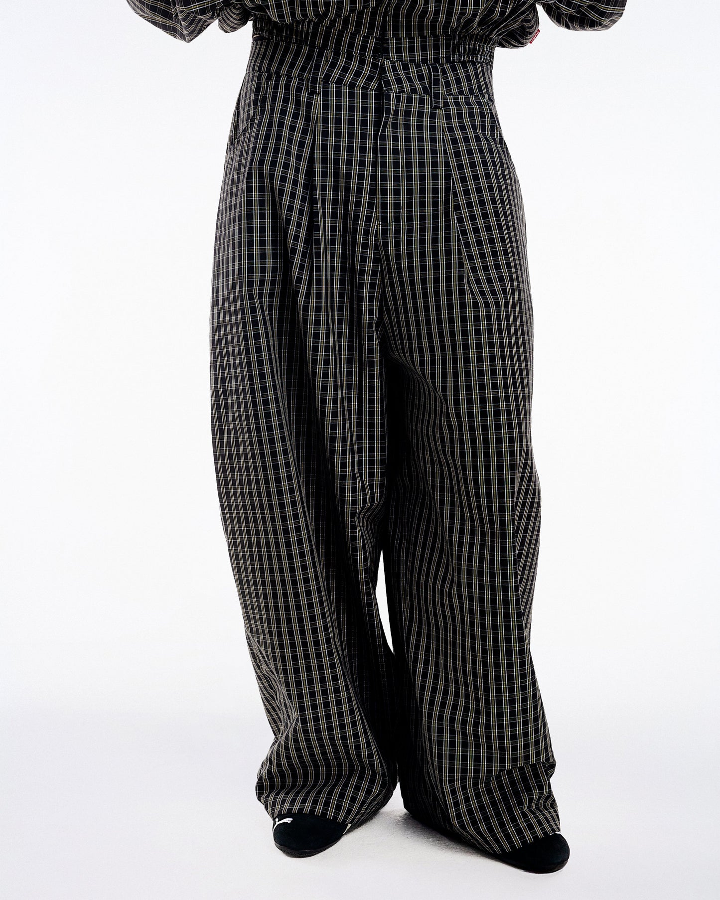 Gingham Wide Pants