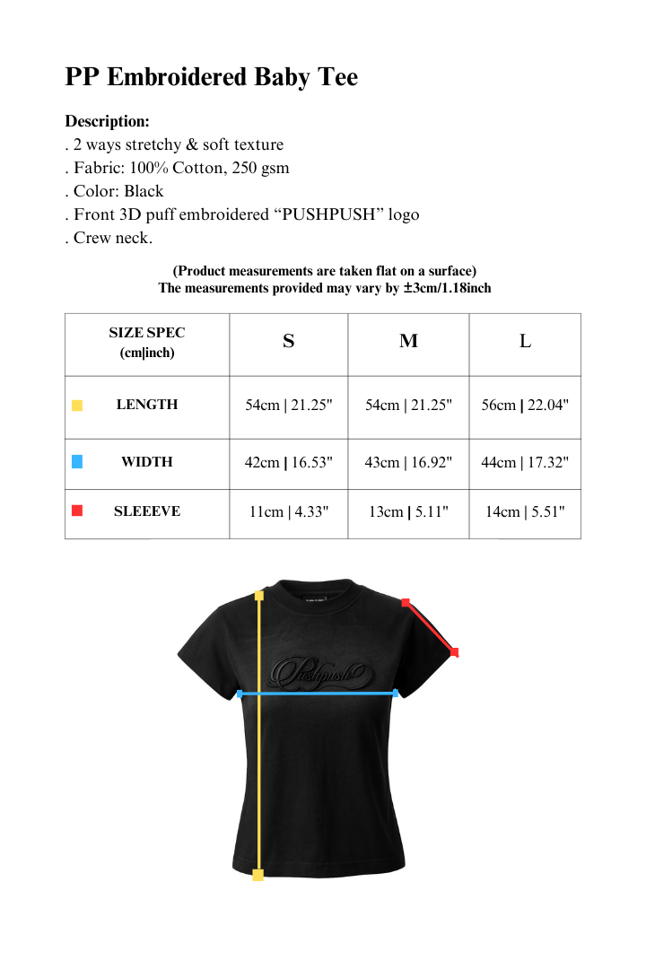 PP Embroidered Baby Tee