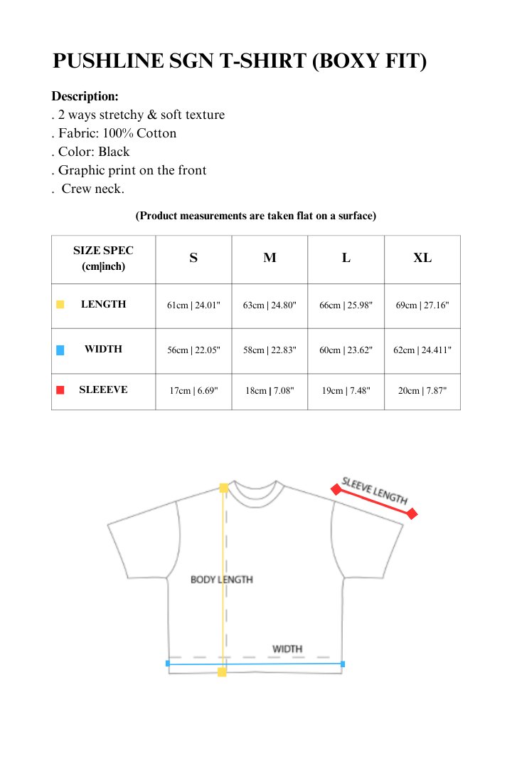 PUSHLINE SGN T-SHIRT (BOXY FIT)