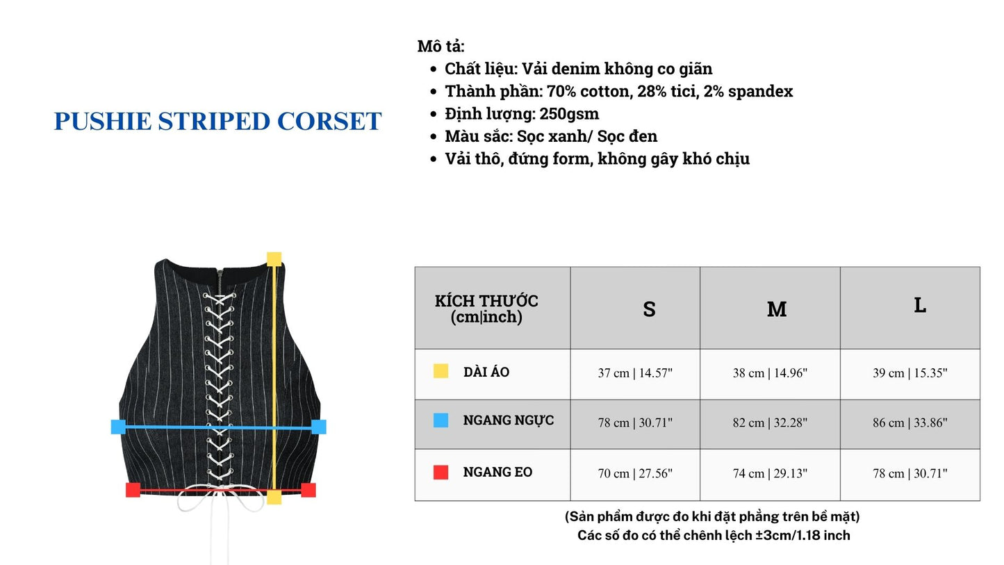 PUSHIE STRIPED CORSET