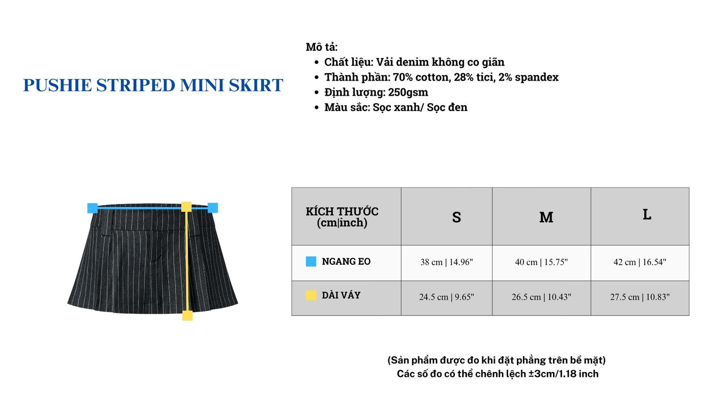 PUSHIE STRIPED MINI SKIRT