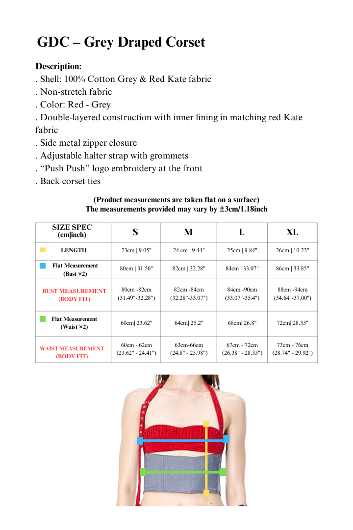 GDC – Grey Draped Corset