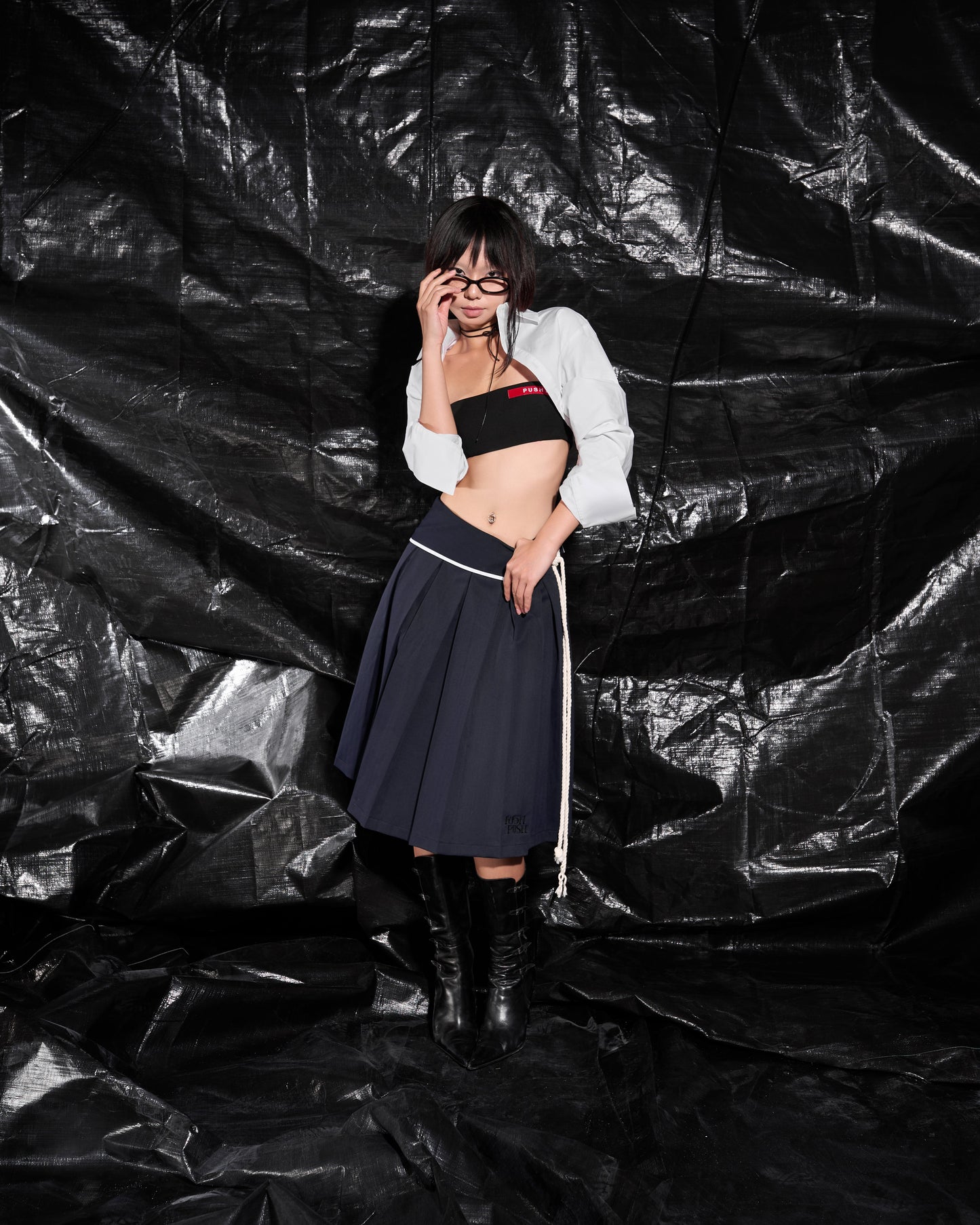 PUFFBALL CROP SHIRT - Push Push