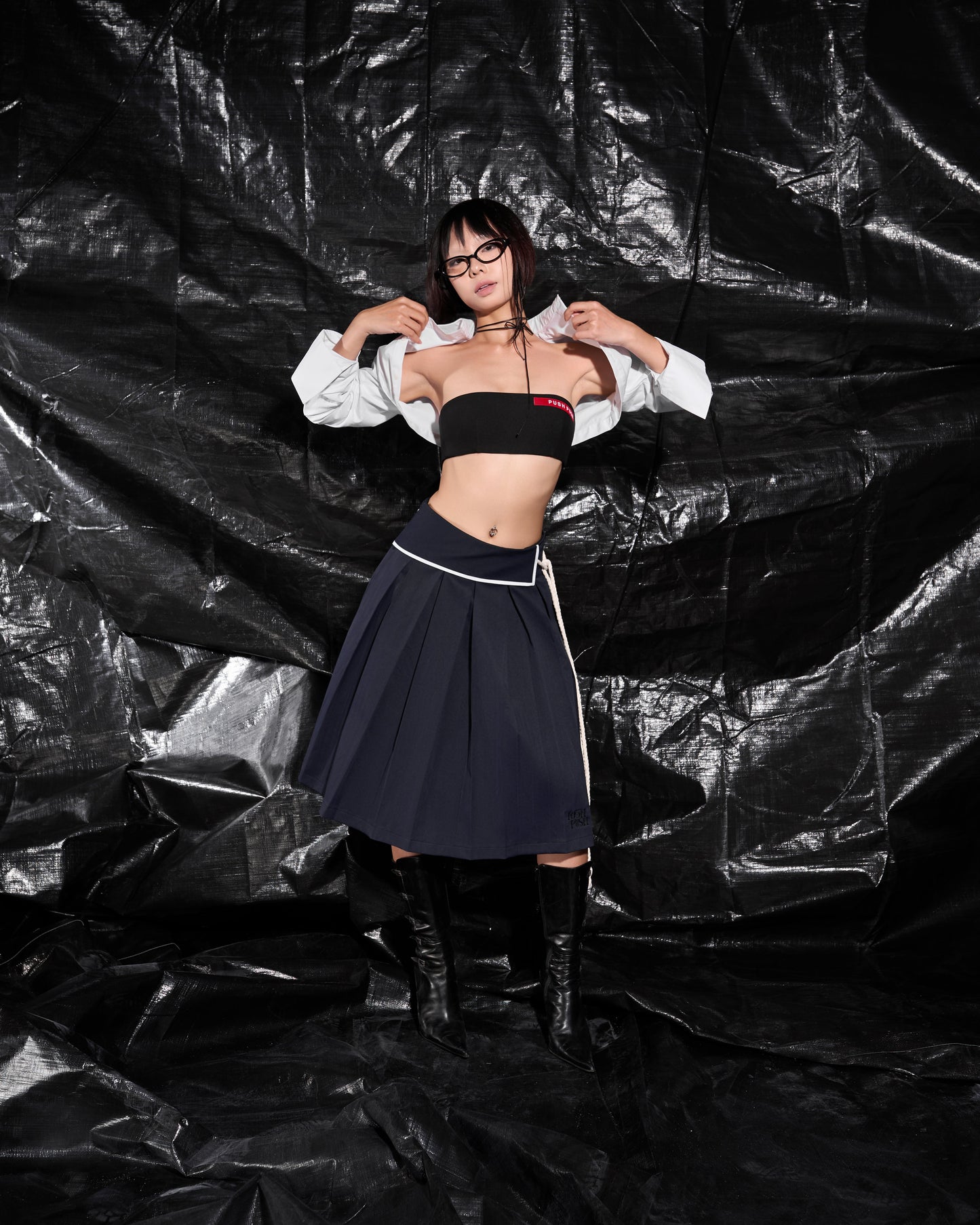 PUFFBALL CROP SHIRT - Push Push