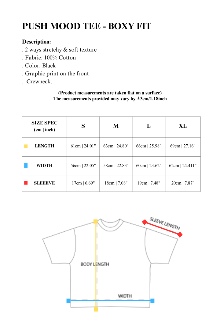 PUSH MOOD TEE (BOXY FIT)
