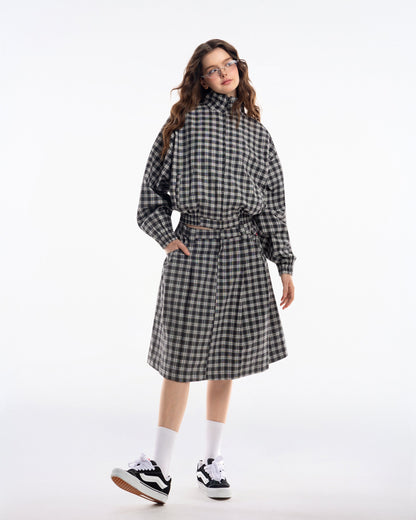 Gingham Midi Skirt