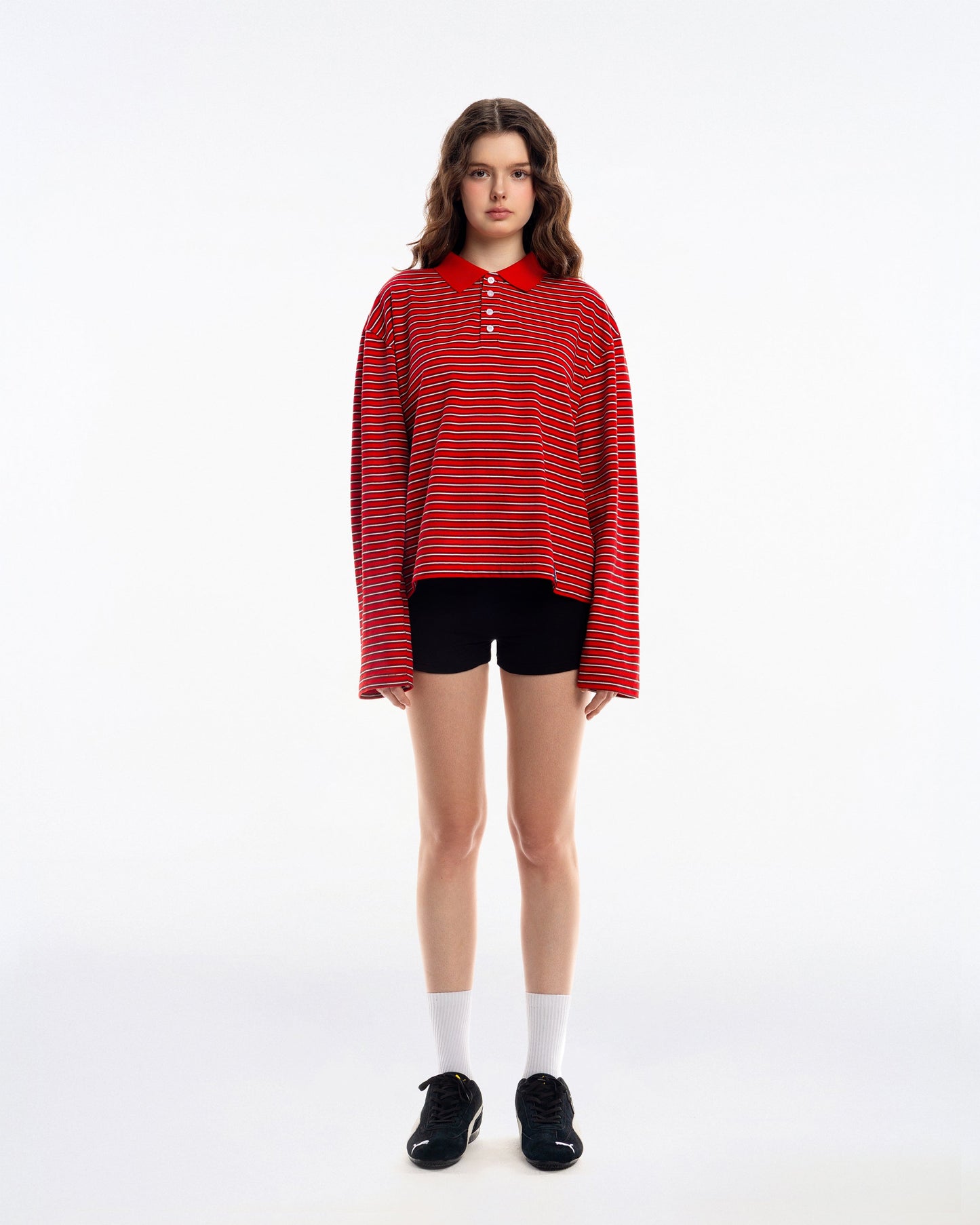 OLLY Striped Polo Tee