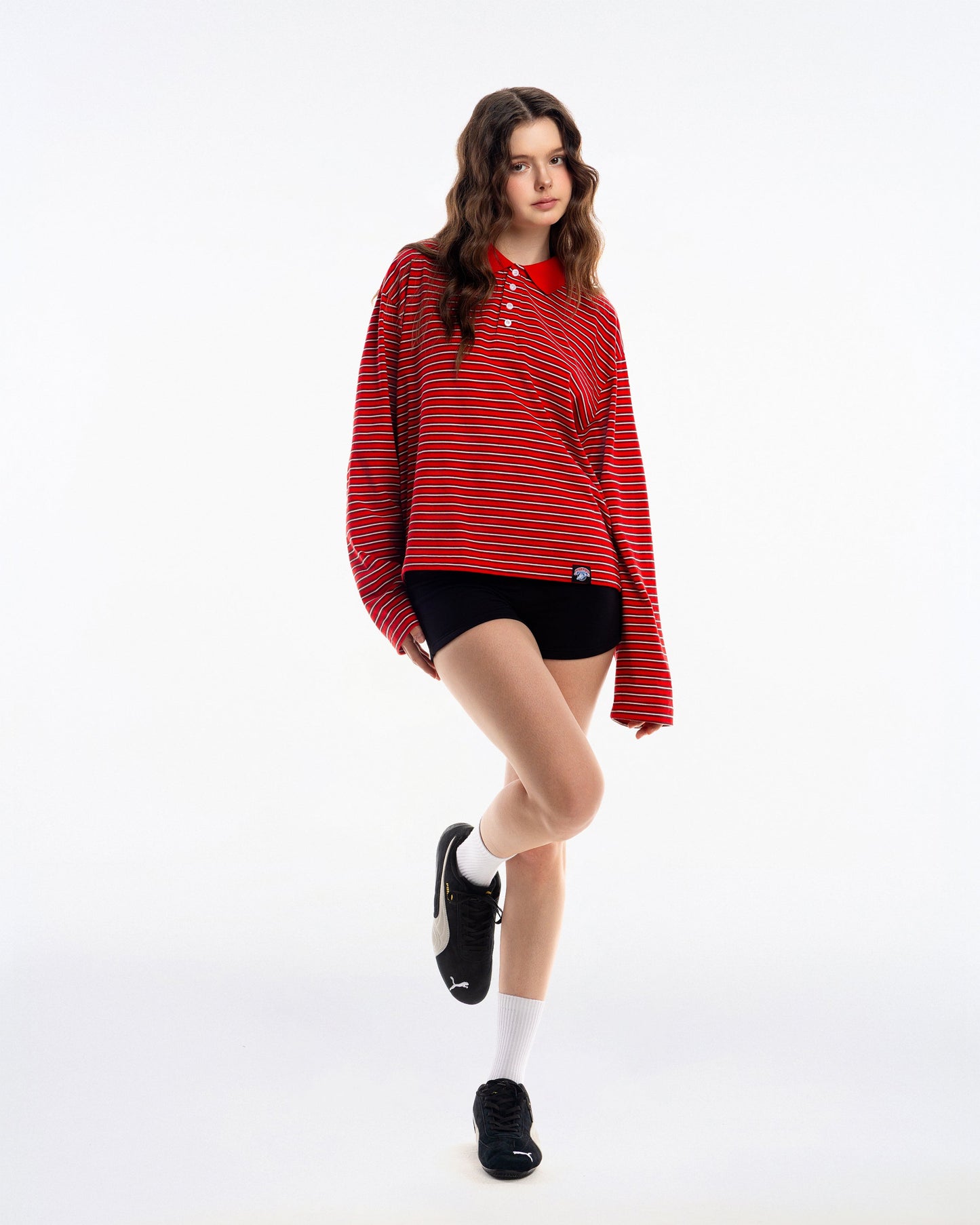 OLLY Striped Polo Tee