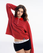 OLLY Striped Polo Tee