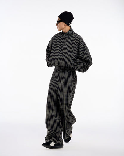 Gingham Wide Pants