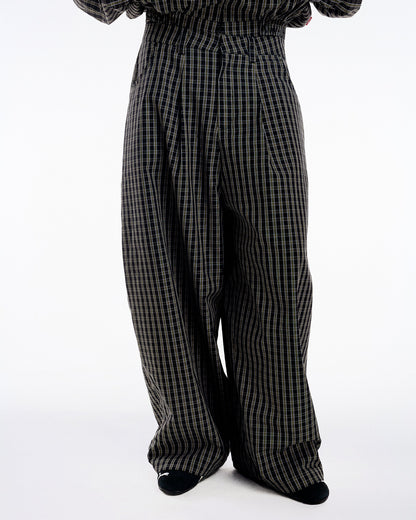 Gingham Wide Pants