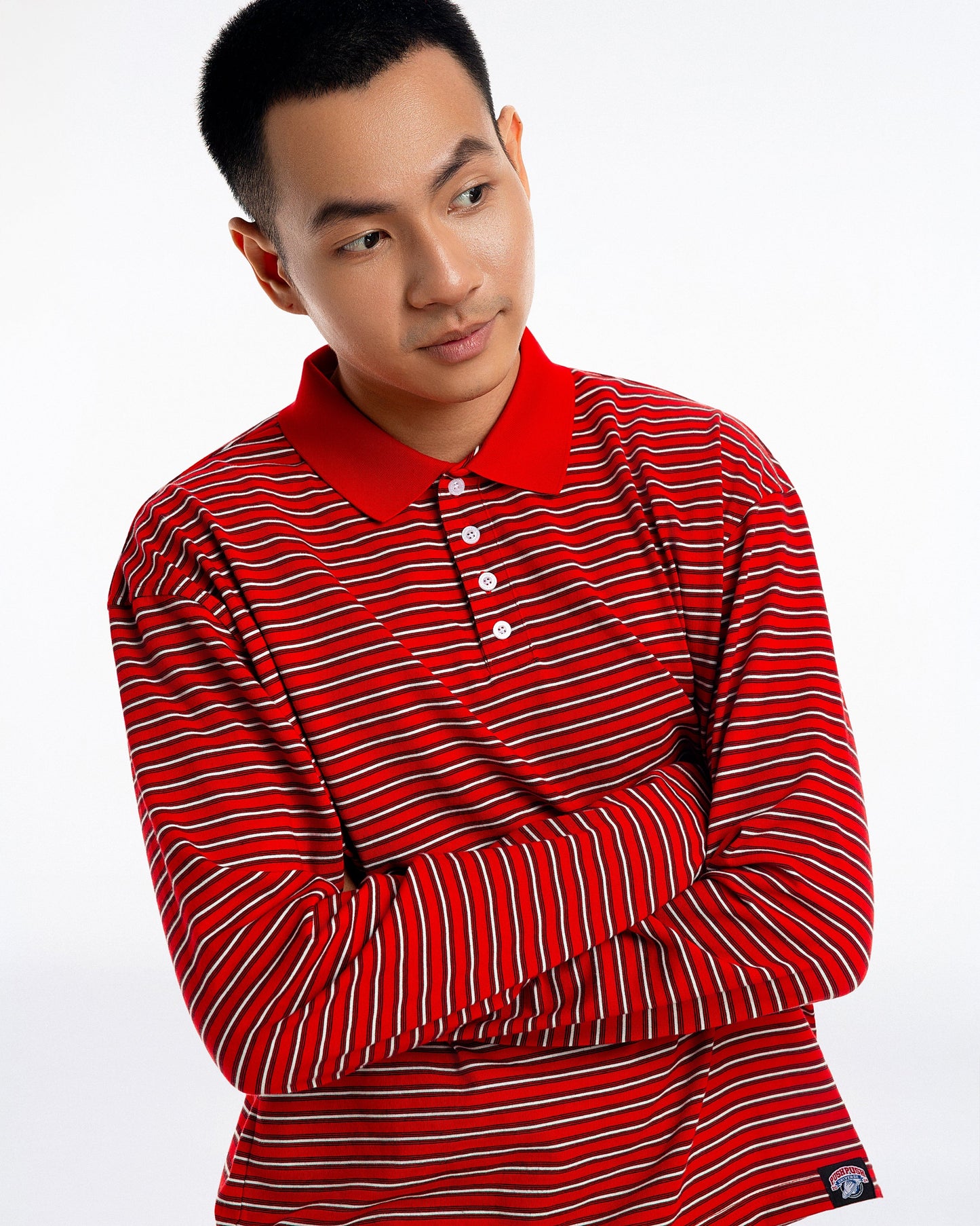 OLLY Striped Polo Tee