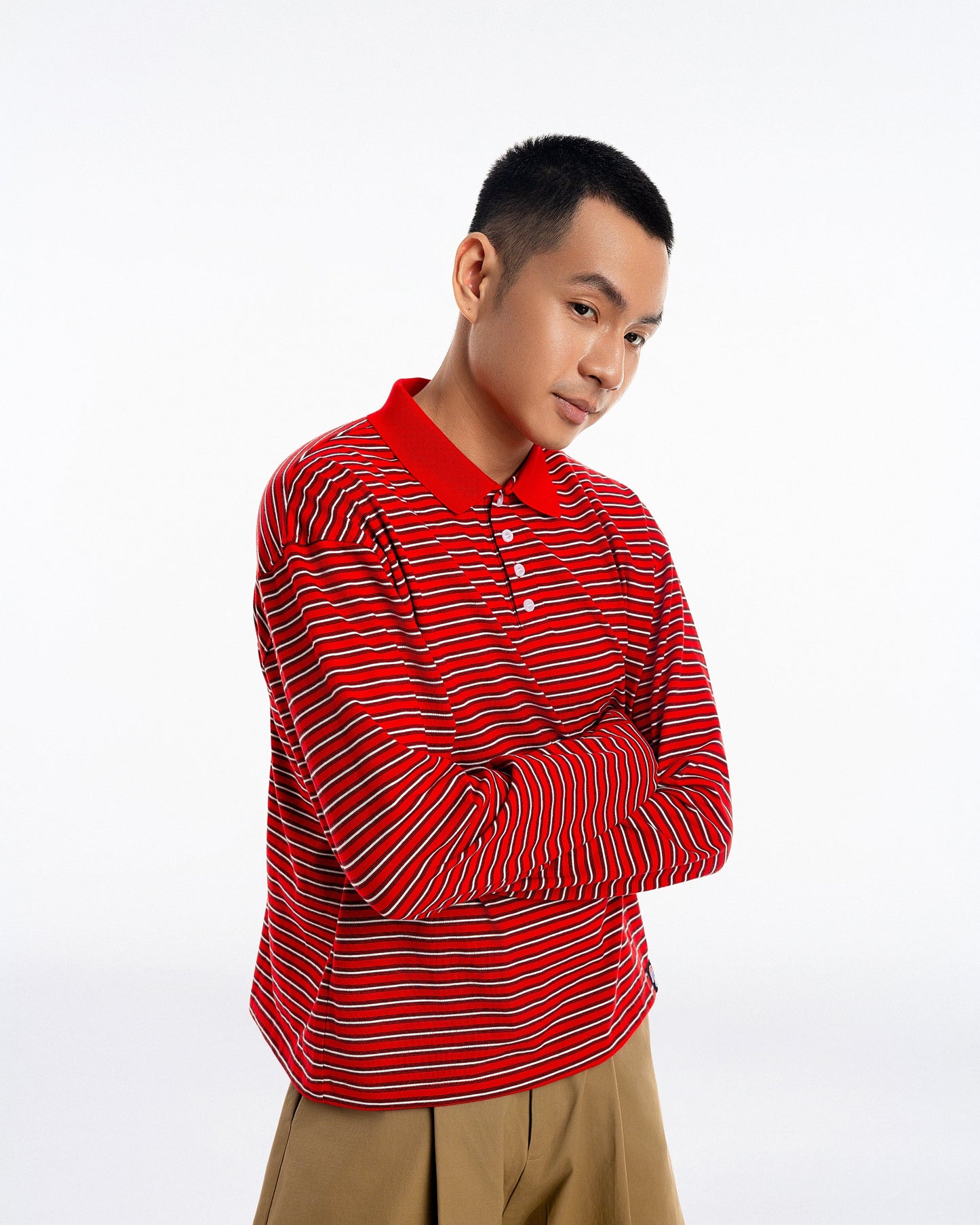 OLLY Striped Polo Tee