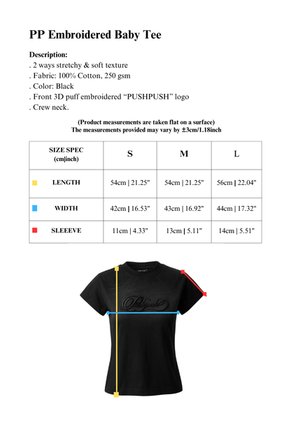 PP Embroidered Baby Tee