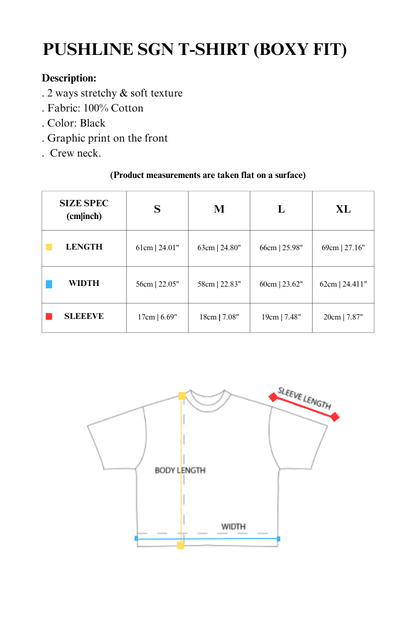 PUSHLINE SGN T-SHIRT (BOXY FIT)
