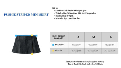 PUSHIE STRIPED MINI SKIRT