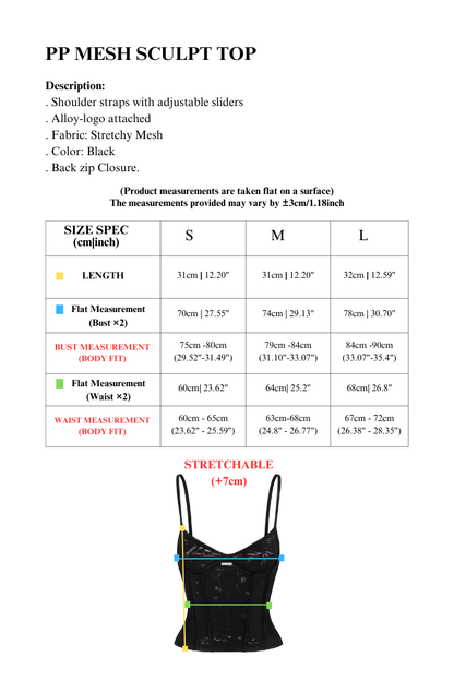 PP MESH SCULPT TOP