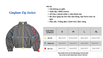 Gingham Zip Jacket