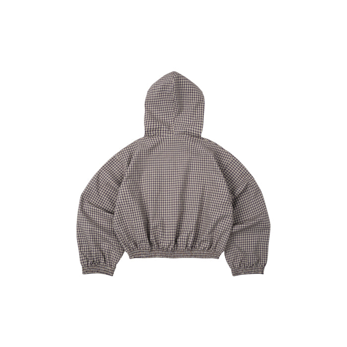 Gingham Half-Zip Hoodie