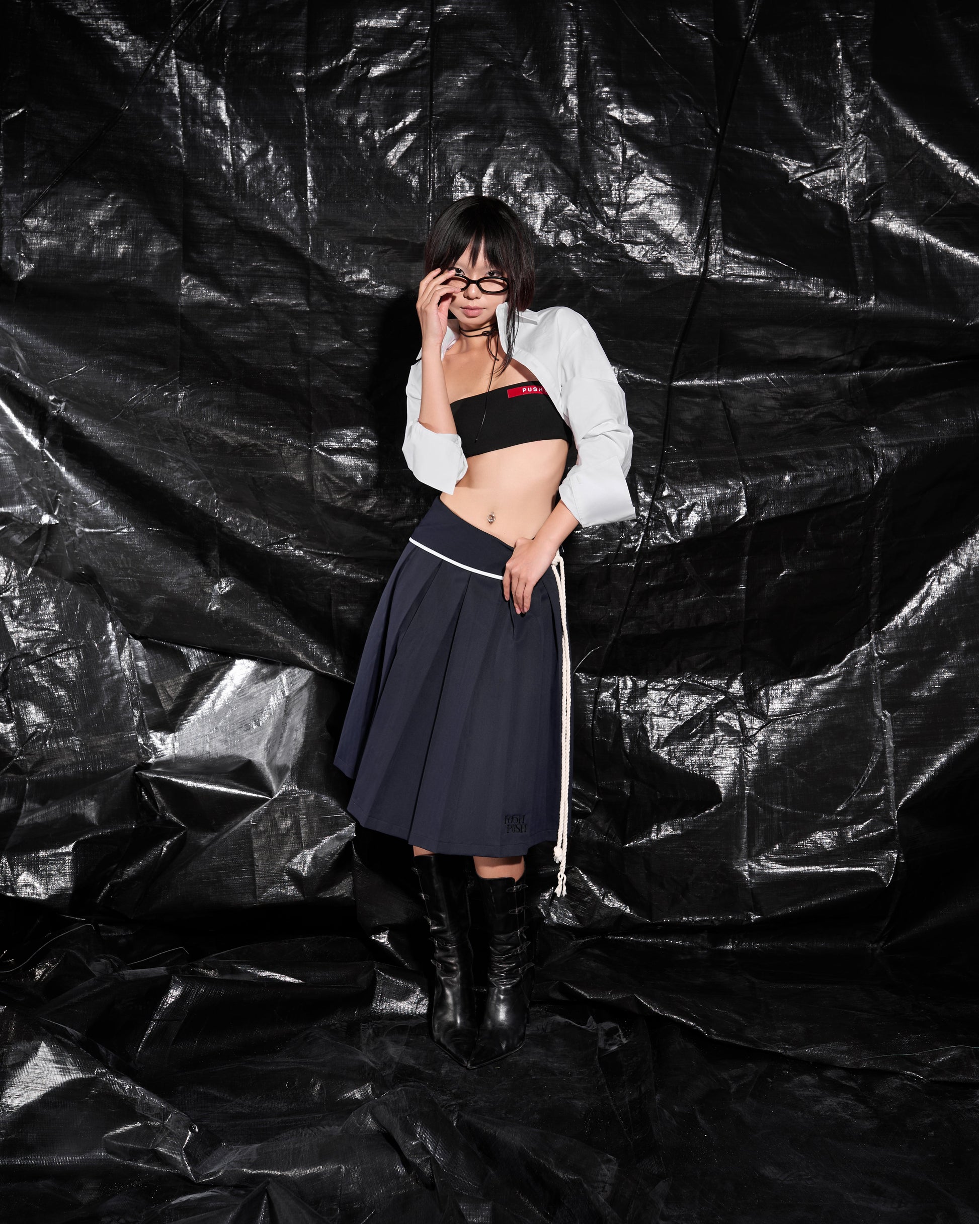 PUFFBALL CROP SHIRT - Push Push