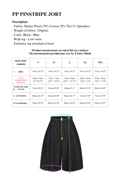 PP PINSTRIPE JORT