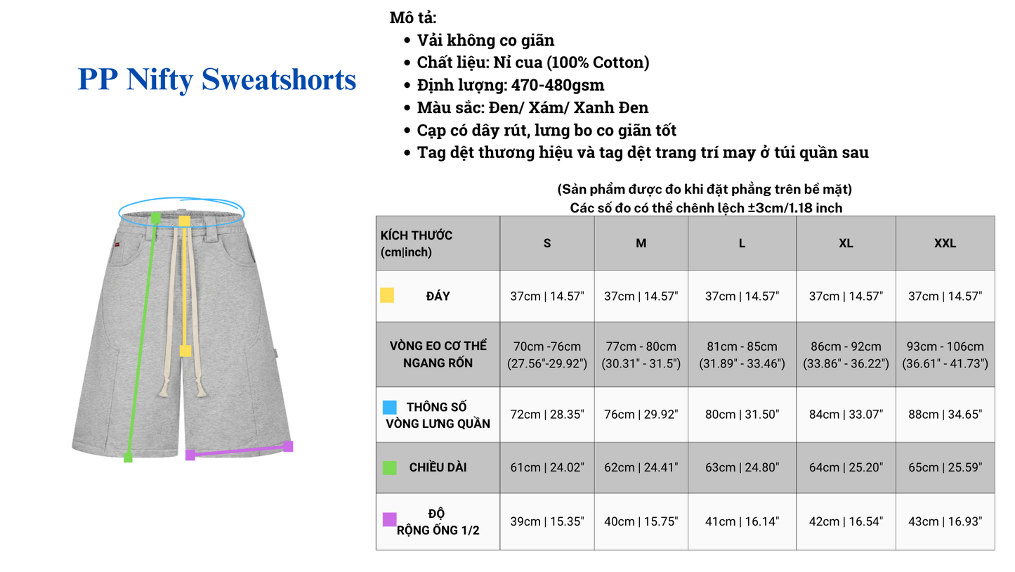 PP NIFTY SWEATSHORTS