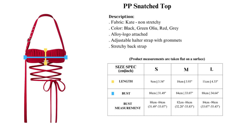 PP Snatched Top 原廠尺寸圖