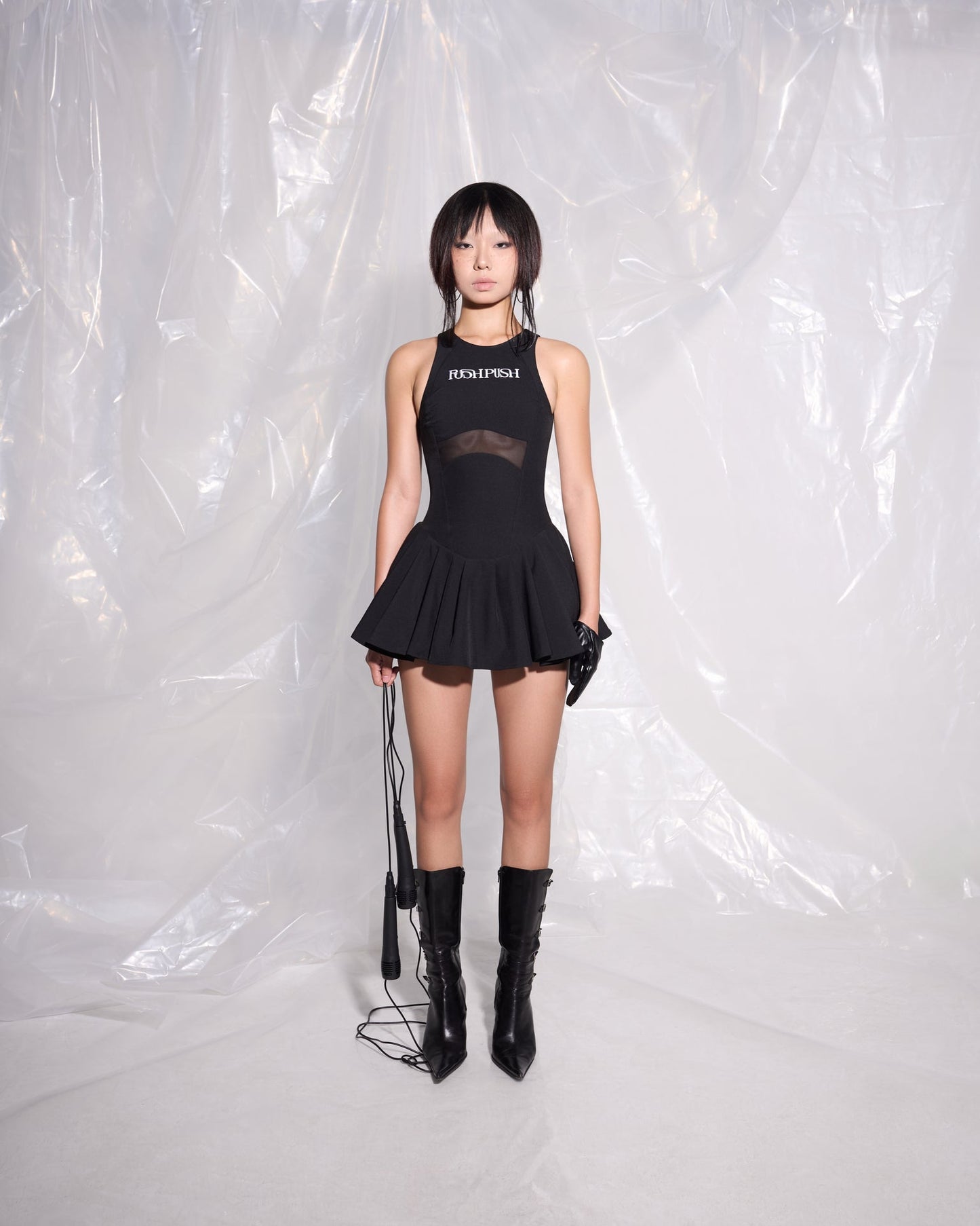 CRYSTALLINE MINI DRESS.