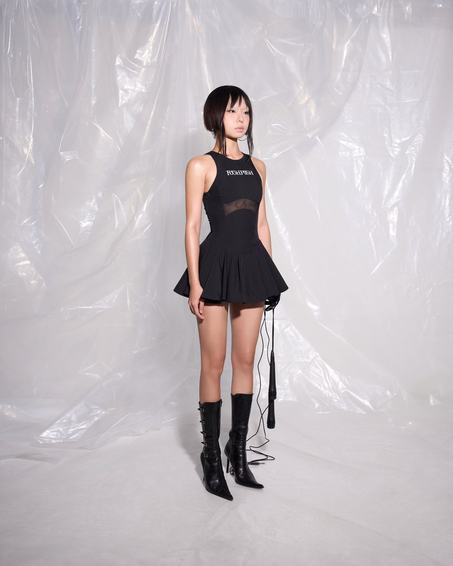 CRYSTALLINE MINI DRESS.