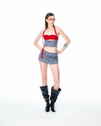 GDC – GREY DRAPED CORSET.