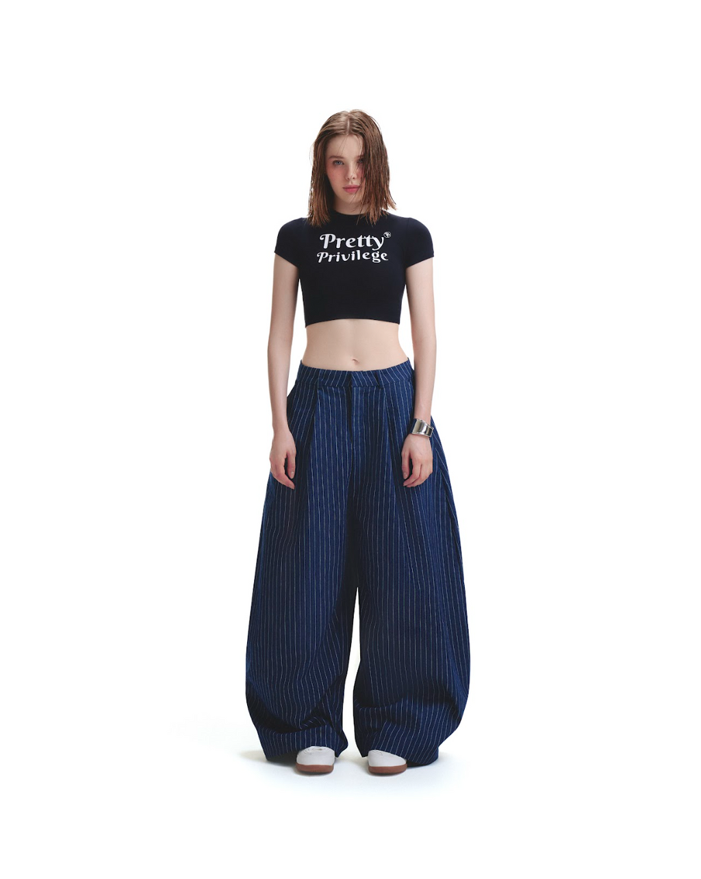 PP STRIPES PANTS - NAVY.