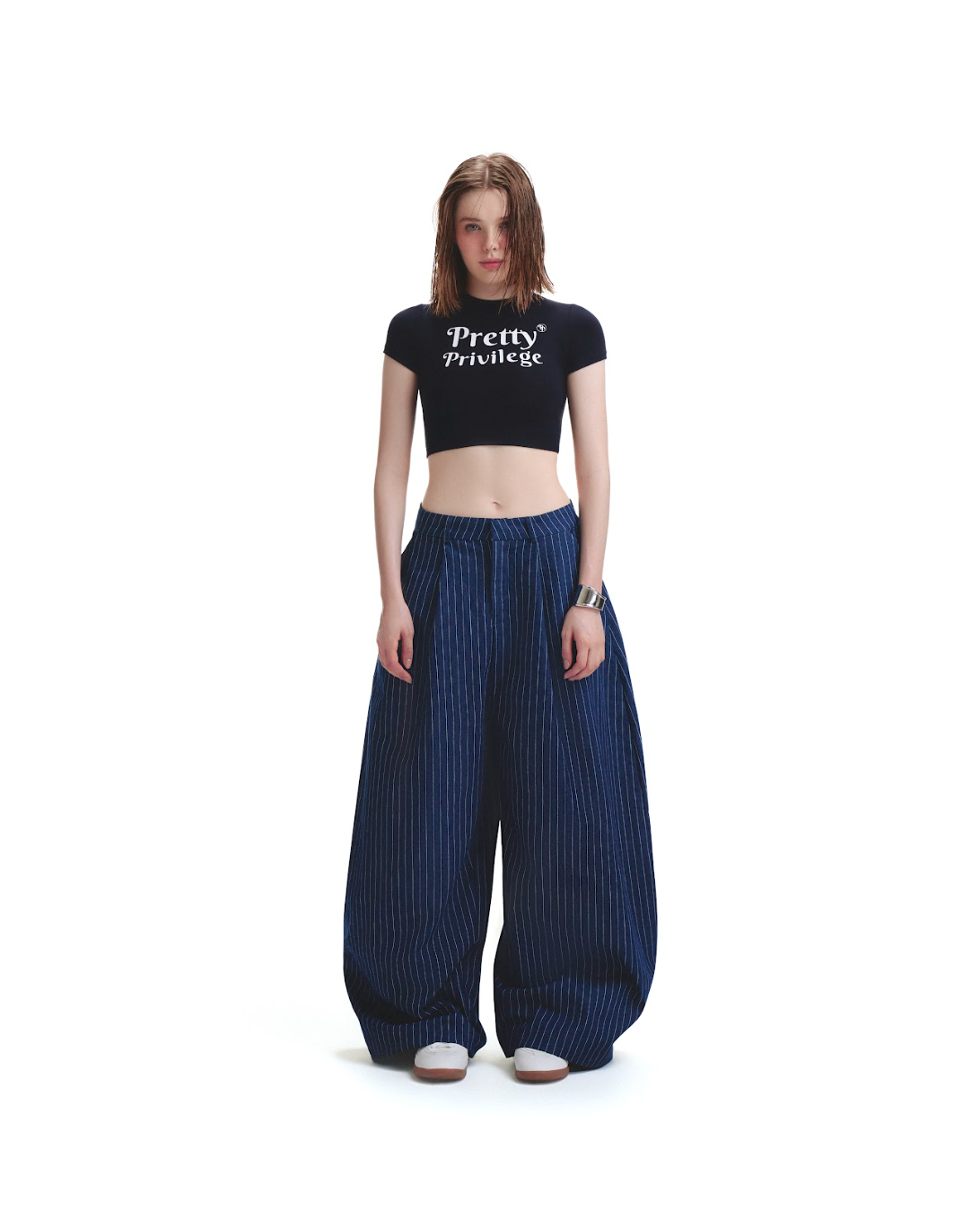 PP STRIPES PANTS - NAVY.