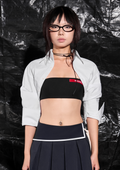 PUFFBALL CROP SHIRT.